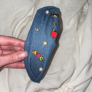 Teacher Headband Denim with Colorful Accents